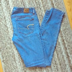 American eagle jeggings light blue